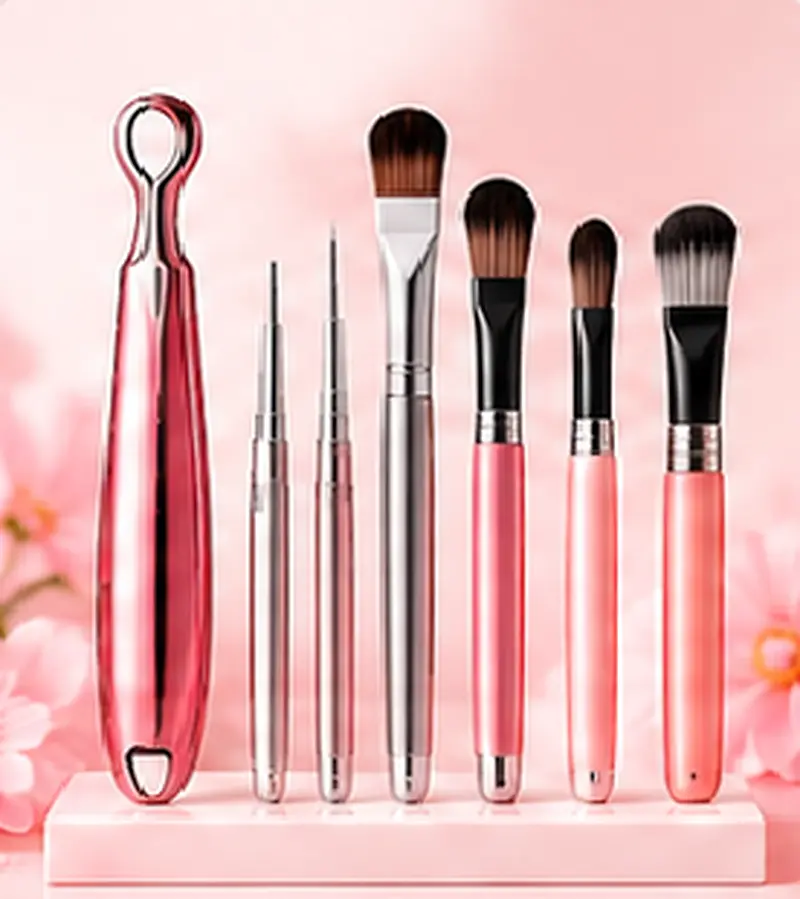 Bộ Dụng Cụ Làm Nail 6 Món Cán Hồng