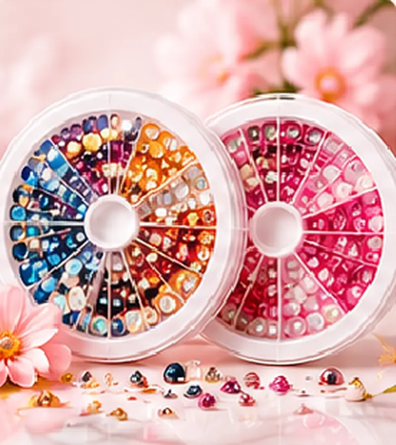 Bộ Phụ Kiện Đính Móng 2 Khay Đá Pha Lê